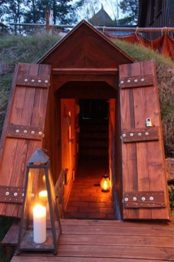 Eingang zur Sauna